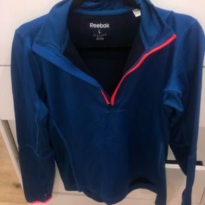 REEBOK PLAYWARM WINDBREAKER ATHLETIC SWEATER JACKET W ZIPPER SIZE L